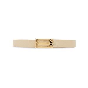 Victoria Beckham Micro Frame Belt In Ivory Grained Calfskin - NWT